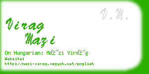 virag mazi business card